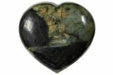 Flashy Polished Labradorite Heart - Madagascar #126691-1